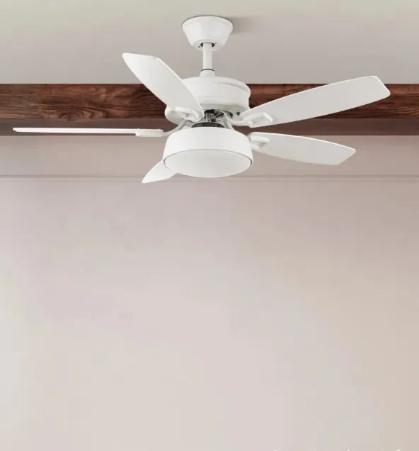Ventilador de techo Abrila Braw blanco - haya luz LED 106,7 cm