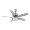 Ventilador de techo Abrila Braw níquel plata haya luz LED 106,7 cm
