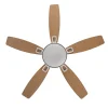 Ventilador de techo Abrila Braw blanco - haya luz LED 106,7 cm