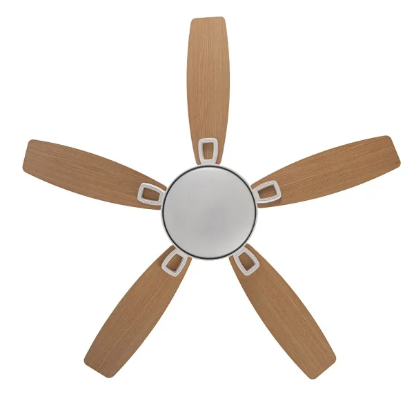 Ventilador de techo Abrila Braw blanco - haya luz LED 106,7 cm