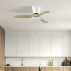 Ventilador de techo Abrila Cain blanco haya luz LED 62 cm