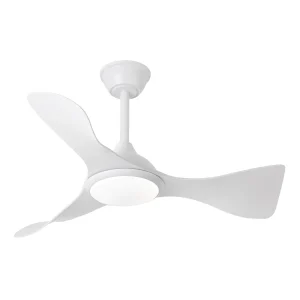 Ventilador de techo Abrila Caiman blanco luz LED 89 cm