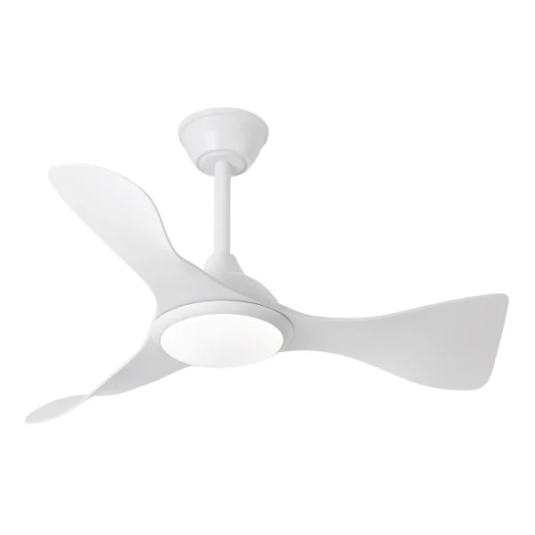 Ventilador de techo Abrila Caiman blanco luz LED 89 cm