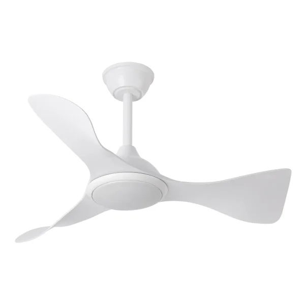 Ventilador de techo Abrila Caiman blanco luz LED 89 cm