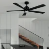 Ventilador de techo Abrila Cairo negro luz LED 132 cm
