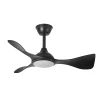 Ventilador de techo Abrila Caiman negro luz LED 89 cm