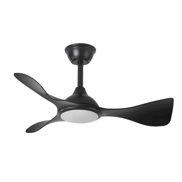 Ventilador de techo Abrila Caiman negro luz LED 89 cm
