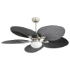 Ventilador de techo Abrila Chaw níquel negro luz LED 132 cm