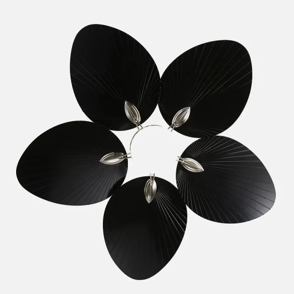 Ventilador de techo Abrila Chaw níquel negro luz LED 132 cm