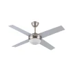 Ventilador de techo Abrila Ciro níquel plata  haya con luz 116,8 cm