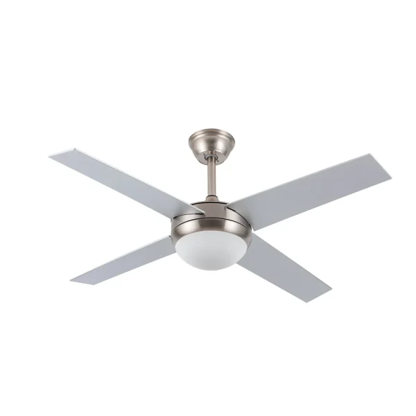 Ventilador de techo Abrila Ciro níquel plata  haya con luz 116,8 cm