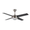 Ventilador de techo Abrila Ciro níquel wengue  haya con luz 116,8 cm