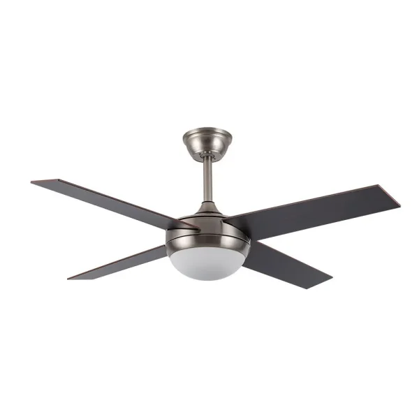 Ventilador de techo Abrila Ciro níquel wengue  haya con luz 116,8 cm