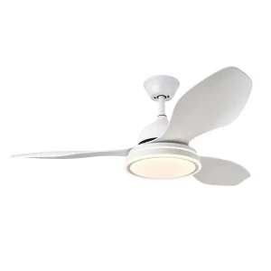 Ventilador de techo Abrila Datoo blanco luz LED 120 cm