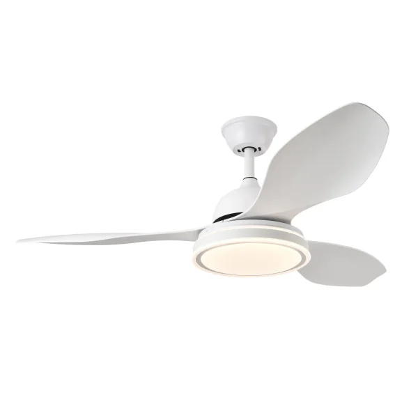 Ventilador de techo Abrila Datoo blanco luz LED 120 cm