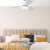 Ventilador de techo Abrila Datoo blanco luz LED 120 cm
