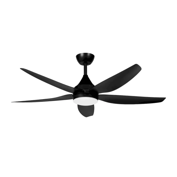 Ventilador de techo Abrila Elda negro luz LED 144 cm