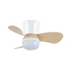Ventilador de techo Abrila Enoc blanco haya luz LED 58 cm