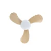 Ventilador de techo Abrila Enoc blanco haya luz LED 58 cm