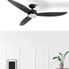 Ventilador de techo Abrila Genil negro luz LED 132 cm