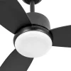 Ventilador de techo Abrila Genil negro luz LED 132 cm