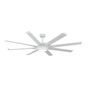 Ventilador de techo Abrila Grado blanco luz LED 198 cm