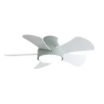 Ventilador de techo Abrila Gregario Verde luz LED 82 cm