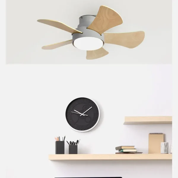 Ventilador de techo Abrila Gregario Gris luz LED 82 cm