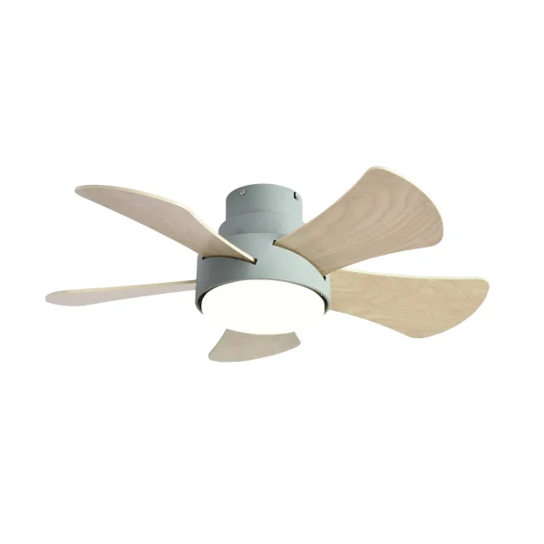 Ventilador de techo Abrila Gregario Verde luz LED 82 cm