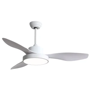 Ventilador de techo Abrila Hayate blanco luz LED 120 cm