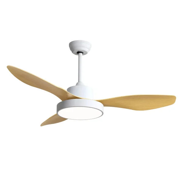 Ventilador de techo Abrila Hayate blanco haya luz LED 120 cm