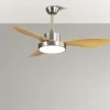 Ventilador de techo Abrila Hayate níquel haya luz LED 120 cm
