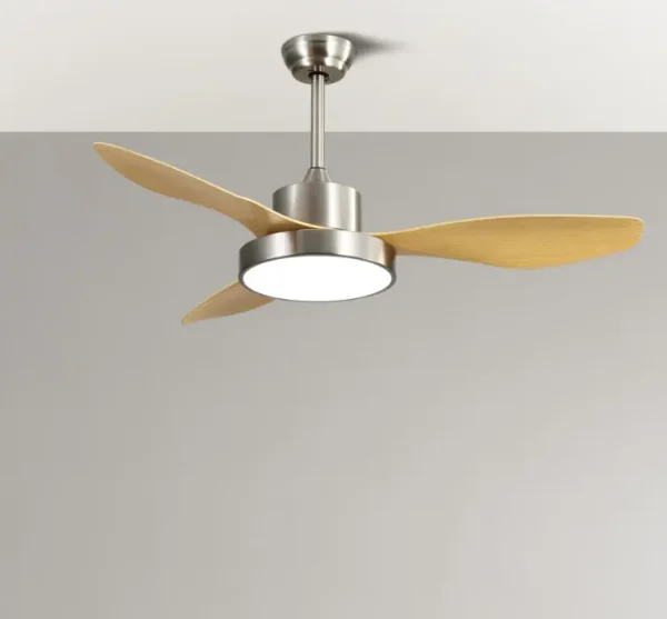 Ventilador de techo Abrila Hayate níquel haya luz LED 120 cm
