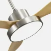 Ventilador de techo Abrila Hayate níquel haya luz LED 120 cm