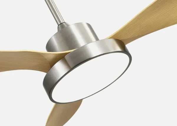 Ventilador de techo Abrila Hayate níquel haya luz LED 120 cm