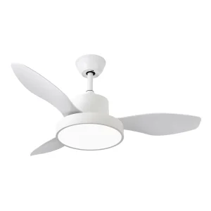 Ventilador de techo Abrila Hayate Mini blanco luz LED 97 cm