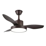 Ventilador de techo Abrila Hayate Mini marrón luz LED 97 cm