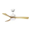 Ventilador de techo Abrila Hellin blanco madera luz LED 106 cm
