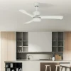 Ventilador de techo Abrila Hellin blanco luz LED 106 cm