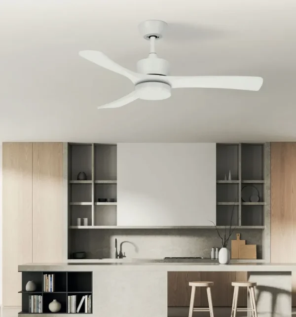 Ventilador de techo Abrila Hellin blanco luz LED 106 cm