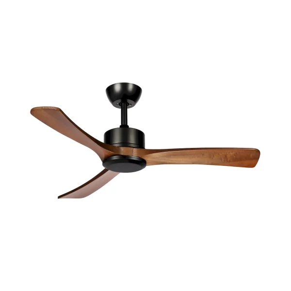 Ventilador de techo Abrila Hellin negro madera luz LED 106 cm
