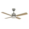Ventilador de techo Abrila Hupe níquel plata  haya luz LED 107 cm