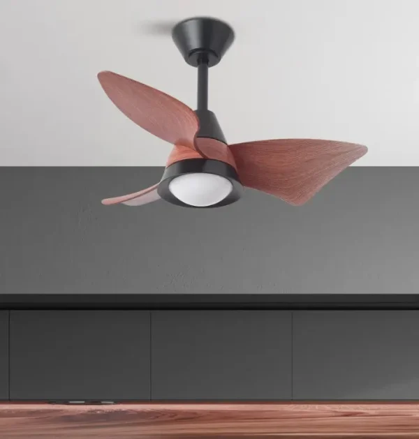 Ventilador de techo Abrila Jaguar negro roble luz LED 96 cm