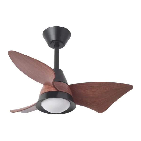 Ventilador de techo Abrila Jaguar negro roble luz LED 96 cm