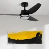 Ventilador de techo Abrila Jarama negro luz LED 112 cm