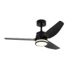 Ventilador de techo Abrila Jarama negro luz LED 112 cm