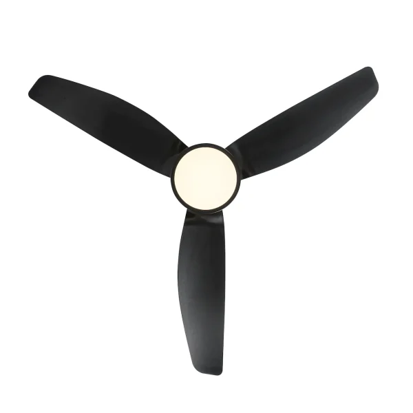 Ventilador de techo Abrila Jarama negro luz LED 112 cm
