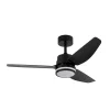 Ventilador de techo Abrila Jarama negro luz LED 112 cm