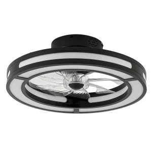 Ventilador de techo Abrila Kastoria negro LED 50 cm