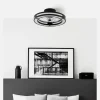 Ventilador de techo Abrila Kastoria negro LED 50 cm